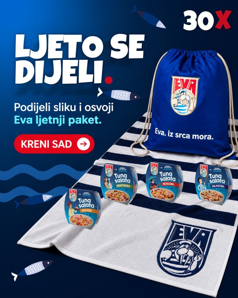 Ljeto se dijeli 30× — osvoji Eva ljetnji paket